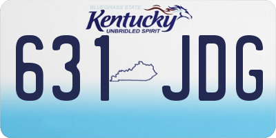 KY license plate 631JDG