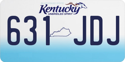 KY license plate 631JDJ