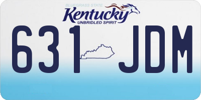KY license plate 631JDM