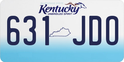 KY license plate 631JDO