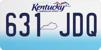 KY license plate 631JDQ
