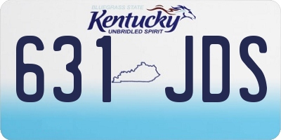 KY license plate 631JDS