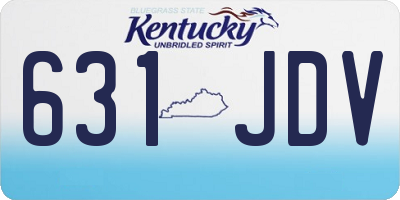 KY license plate 631JDV