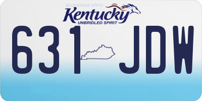 KY license plate 631JDW