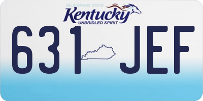 KY license plate 631JEF