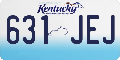 KY license plate 631JEJ
