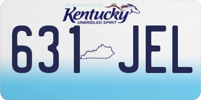 KY license plate 631JEL