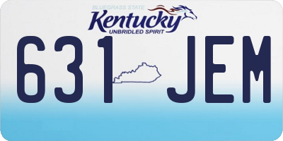 KY license plate 631JEM