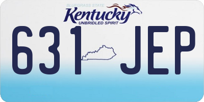 KY license plate 631JEP