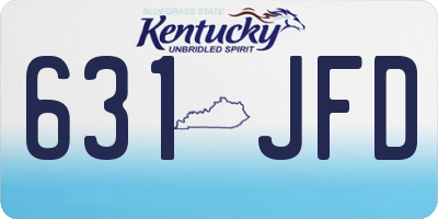 KY license plate 631JFD