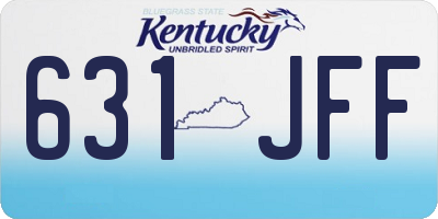 KY license plate 631JFF