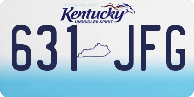 KY license plate 631JFG