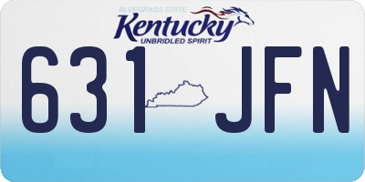 KY license plate 631JFN