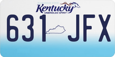 KY license plate 631JFX