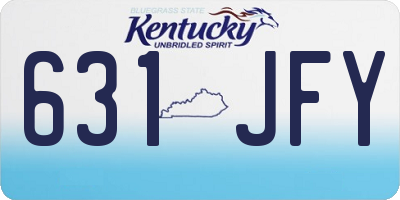 KY license plate 631JFY