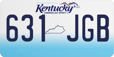 KY license plate 631JGB
