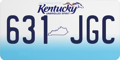 KY license plate 631JGC