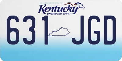 KY license plate 631JGD