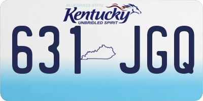KY license plate 631JGQ