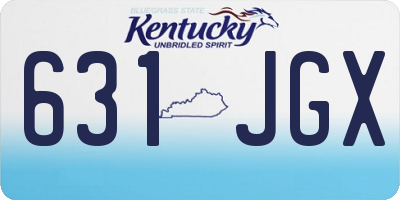 KY license plate 631JGX