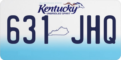 KY license plate 631JHQ