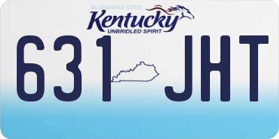 KY license plate 631JHT