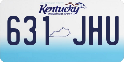 KY license plate 631JHU