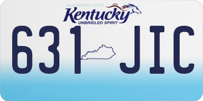 KY license plate 631JIC