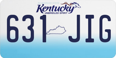 KY license plate 631JIG