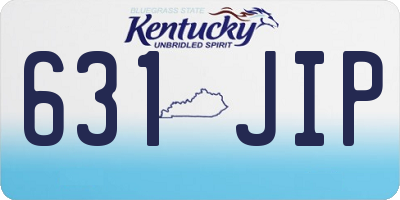KY license plate 631JIP