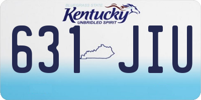 KY license plate 631JIU