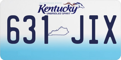 KY license plate 631JIX