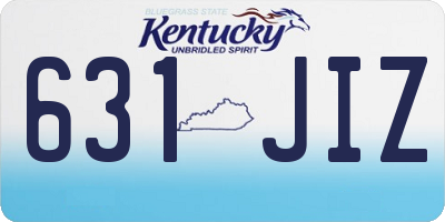 KY license plate 631JIZ