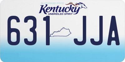 KY license plate 631JJA