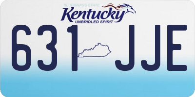 KY license plate 631JJE