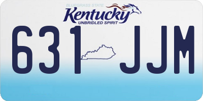 KY license plate 631JJM