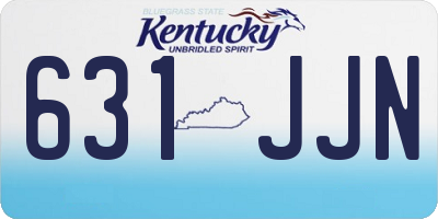 KY license plate 631JJN