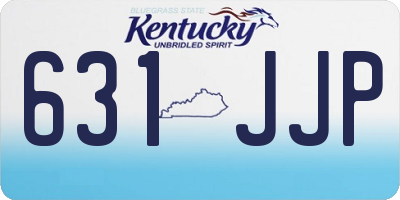 KY license plate 631JJP