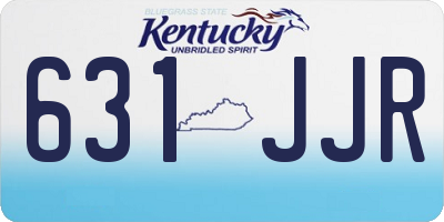 KY license plate 631JJR