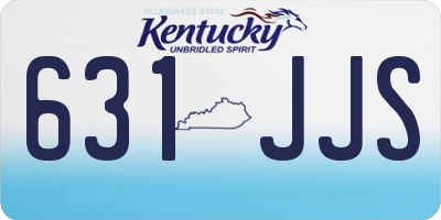 KY license plate 631JJS