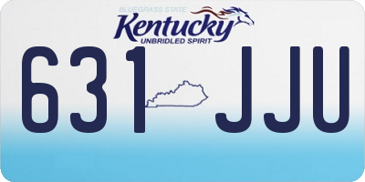 KY license plate 631JJU