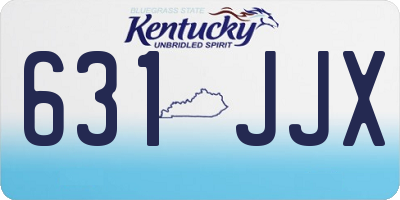 KY license plate 631JJX