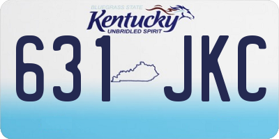 KY license plate 631JKC