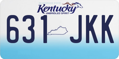 KY license plate 631JKK