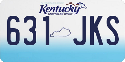 KY license plate 631JKS