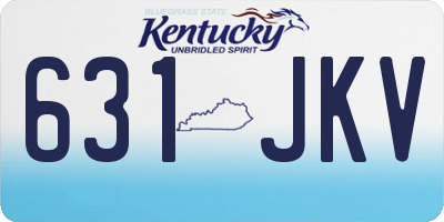 KY license plate 631JKV