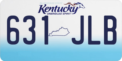 KY license plate 631JLB