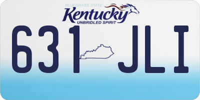 KY license plate 631JLI
