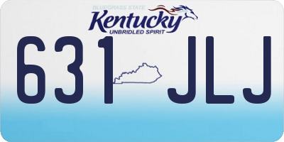 KY license plate 631JLJ