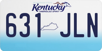 KY license plate 631JLN